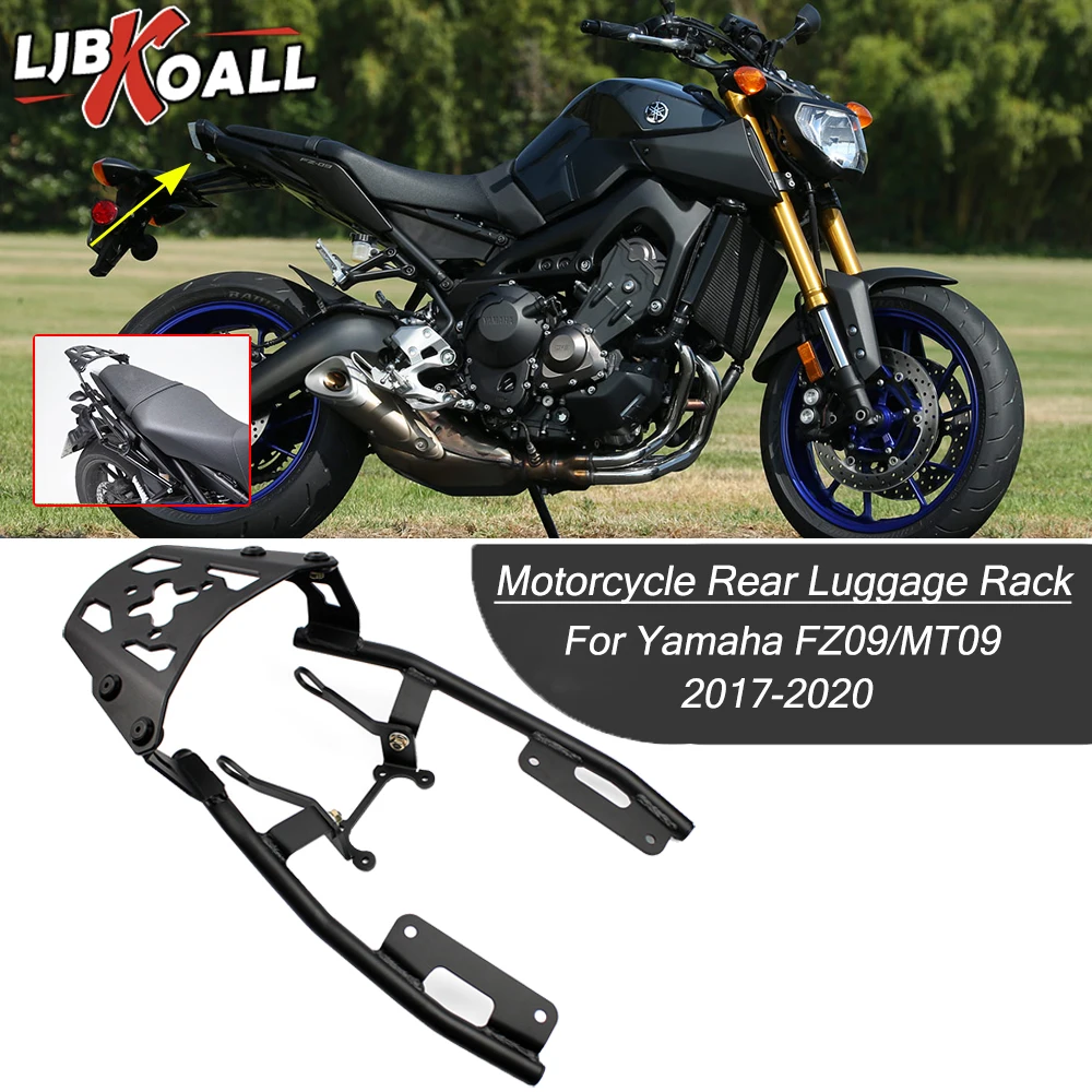 LJBKOALL オートバイリアラック荷物棚ヤマハ MT09 FZ-09 MT-09 FZ MT 09 オートバイアクセサリーブラケットテールボックス