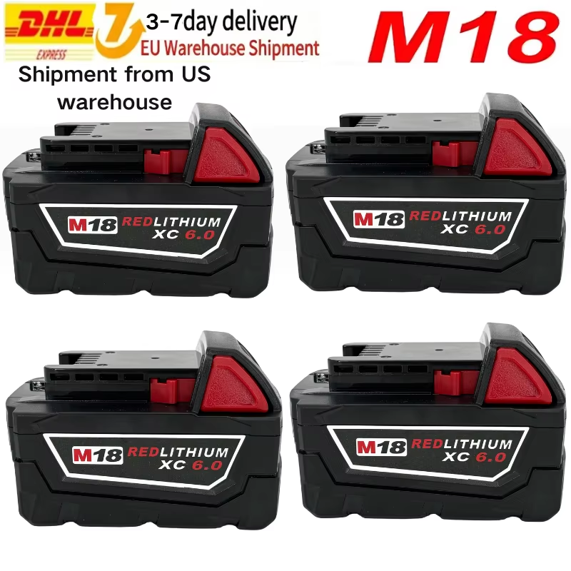 米国から発送 100% オリジナル M18 バッテリー 18V 6.0Ah 交換用リチウム電池 M18 48-11-1815 48-11-1850 バッテリー
