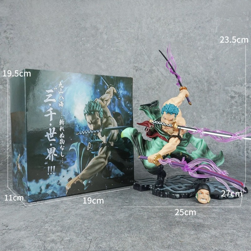 ワンピースハンドヘルド三千世界ソロン 3 ブレードフローモデル装飾阿修羅版ギフトトレンディなおもちゃ