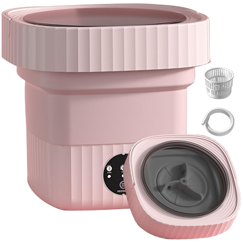 6L ミニ洗濯機排水バスケットポータブル折りたたみ洗濯機 Forapartment 寮 Trave Fordeep クリーニング下着 B EU Plug-A