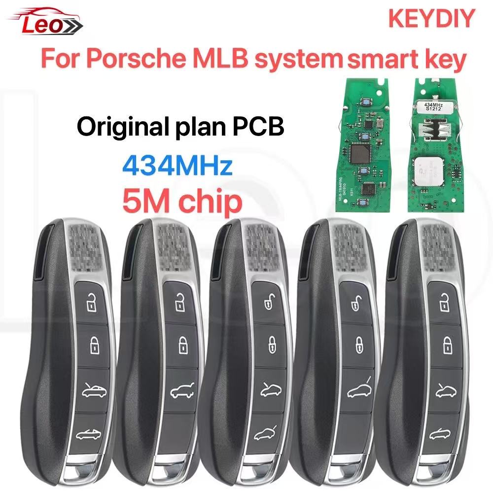 レオポルシェカイエンタイカンパナメーラ 911 MLB システムスマートキー KEYDIY オリジナルプランボードロゴ MLB19 433MHz 5Mchip