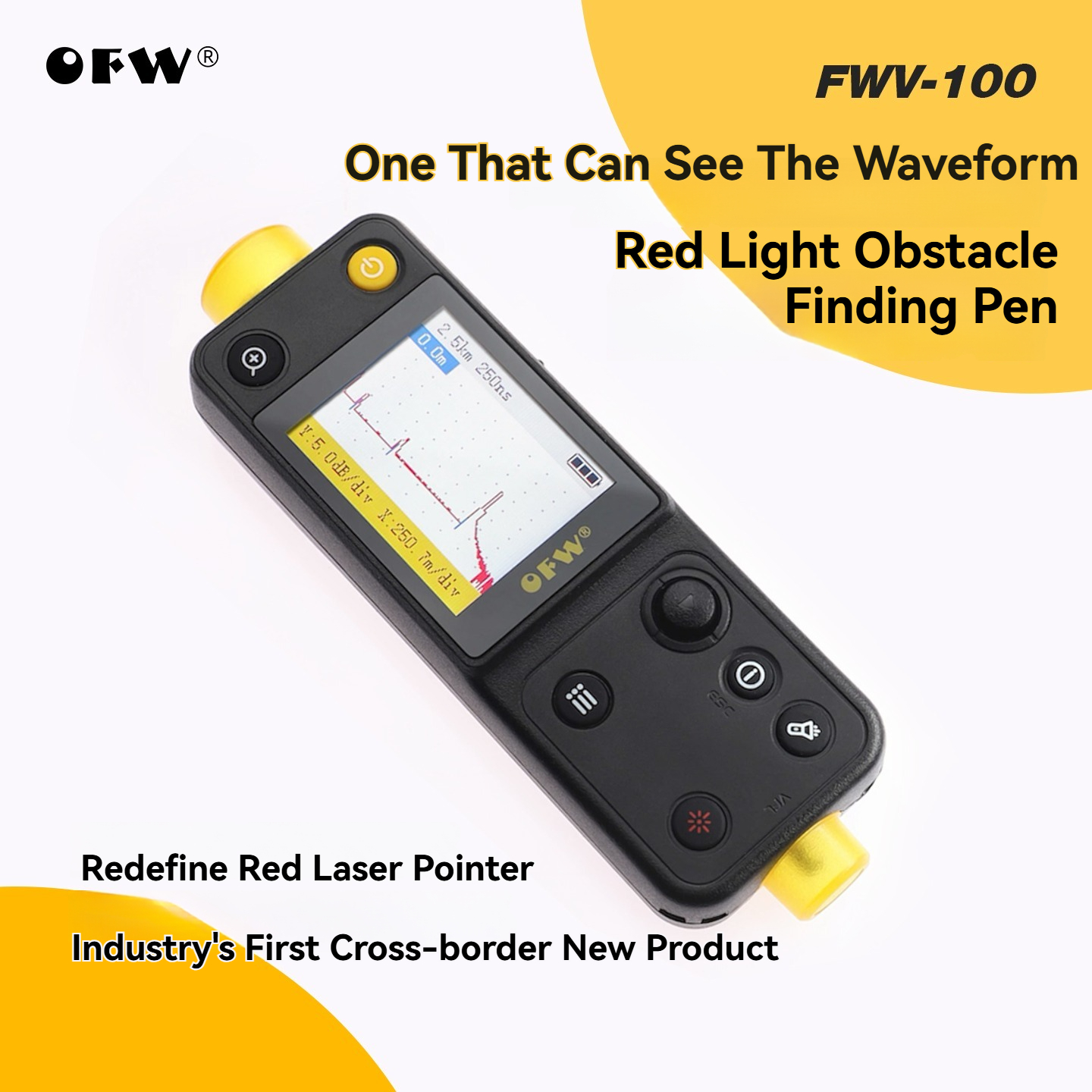 OFW OTDR 20KM ハンドル光タイムドメイン反射計、ファイバーレンジャー、FTTB FTTH ブレークポイントテスターメーター FWV-100-V10