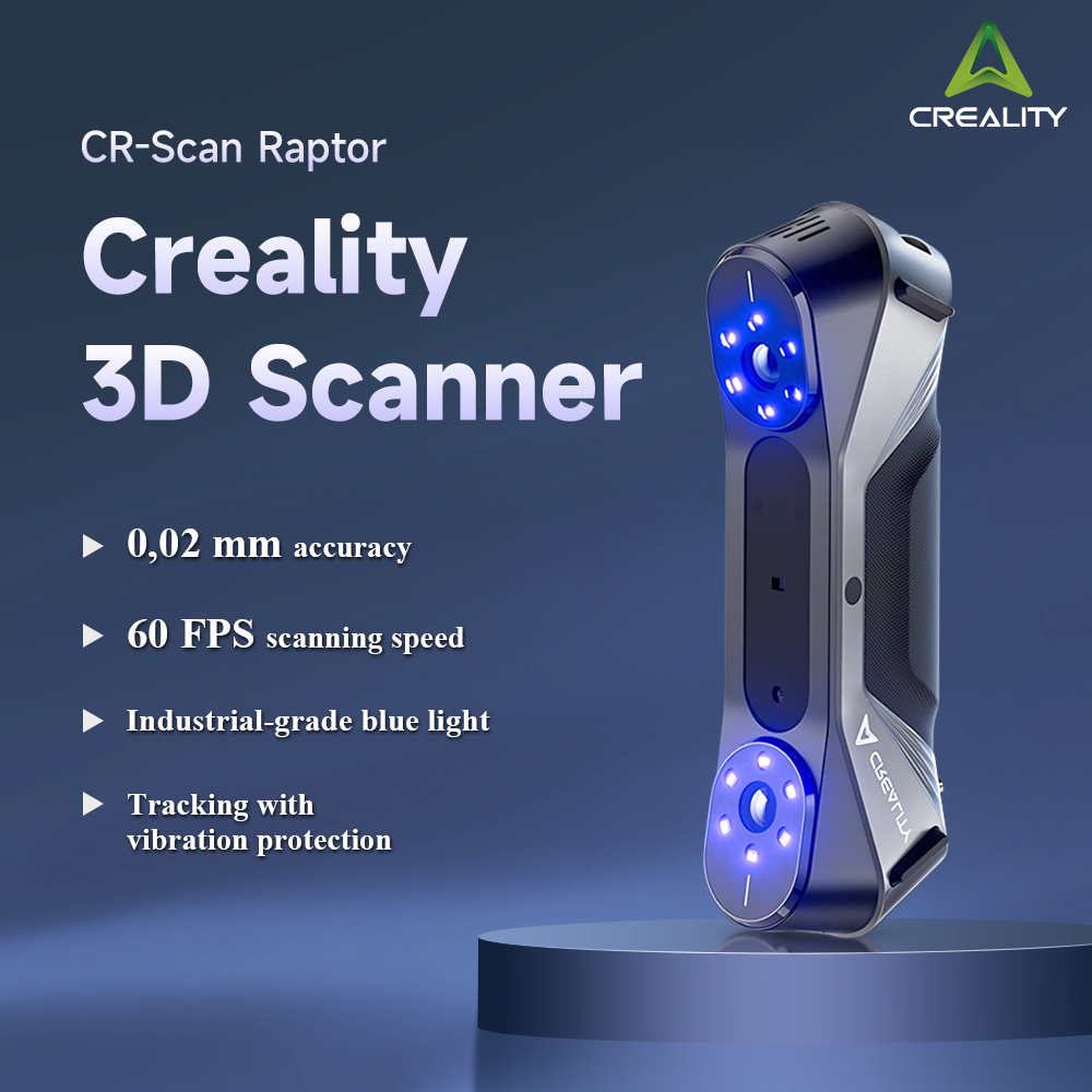 Creality 3D スキャナー CR-Scan Raptor 精度 0.02 mm マルチライン ブルー