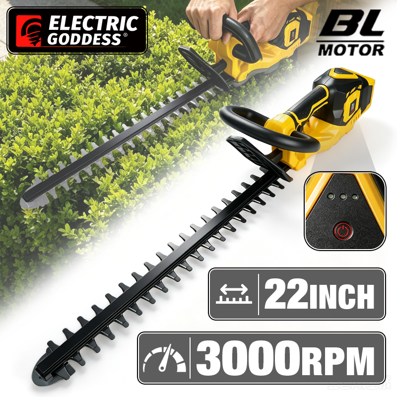 22 インチ電動ヘッジトリマー芝刈り機庭造園生垣剪定ばさみトリマーガーデン電動ツール Dewalt 20V バッテリーピン