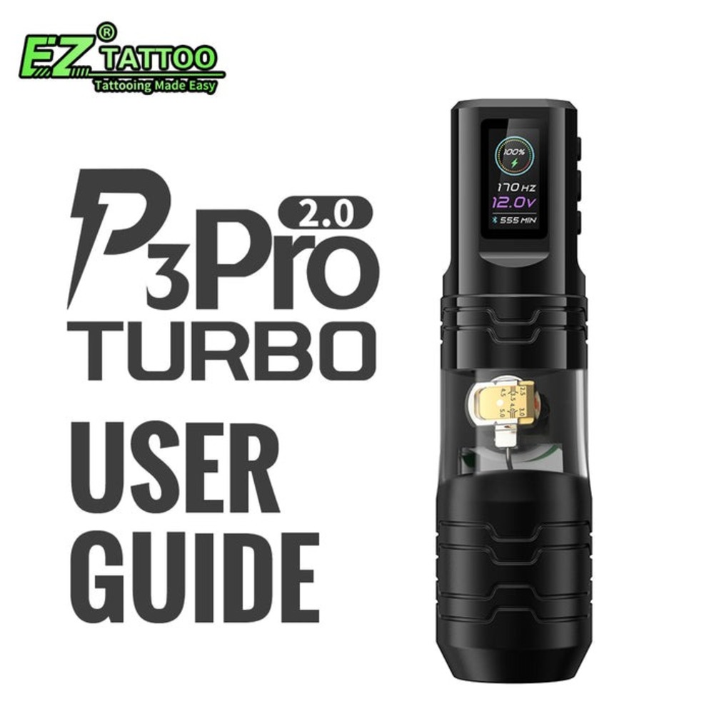 EZ P3 プロ ターボ 2.0 ワイヤレス タトゥー ペン ダイレクト ドライブ調整可能なストローク 5.0 ミリメートルロータリー タトゥー マシン ライニング シェーディング アーティスト用