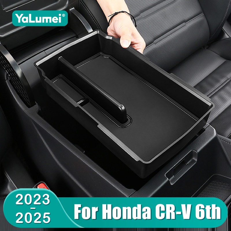 ホンダ CRV 2023 2024 2025 CR-V 6th 世代ハイブリッド車の中央アームレスト収納ボックスオーガナイザーコンテナトレイケースアクセサリー