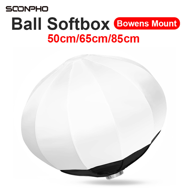 Soonpho 50 センチメートル/65 センチメートル/85 センチメートル折りたたみ式クイックインストールポータブル丸型ランタンソフトボックスライトボーエンズマウントスタジオフラッシュ用