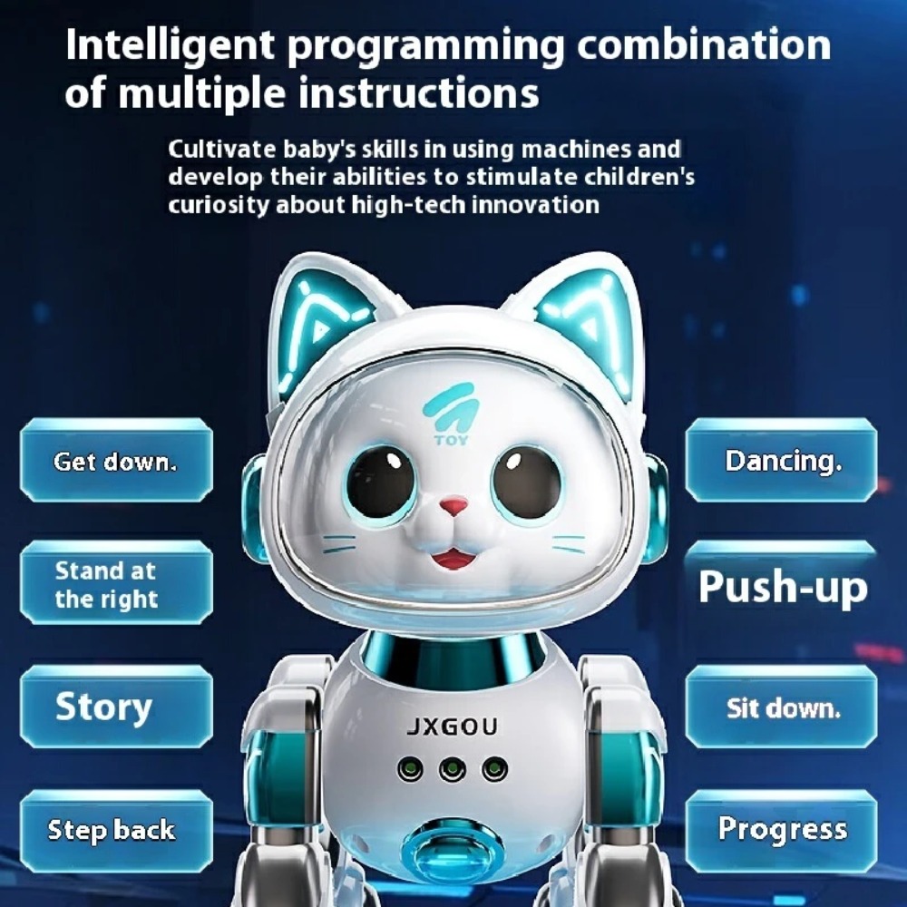 リモコン歩行ロボット猫のおもちゃ、電動ニャー鳴くペットギフト、男の子、女の子、子供の誕生日、クリスマスへ