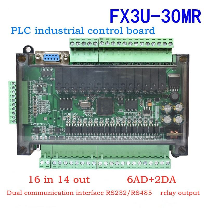 PLC 産業用制御ボード簡易プログラマブル コントローラー FX3U-30MR は RS232/RS485 通信をサポートします