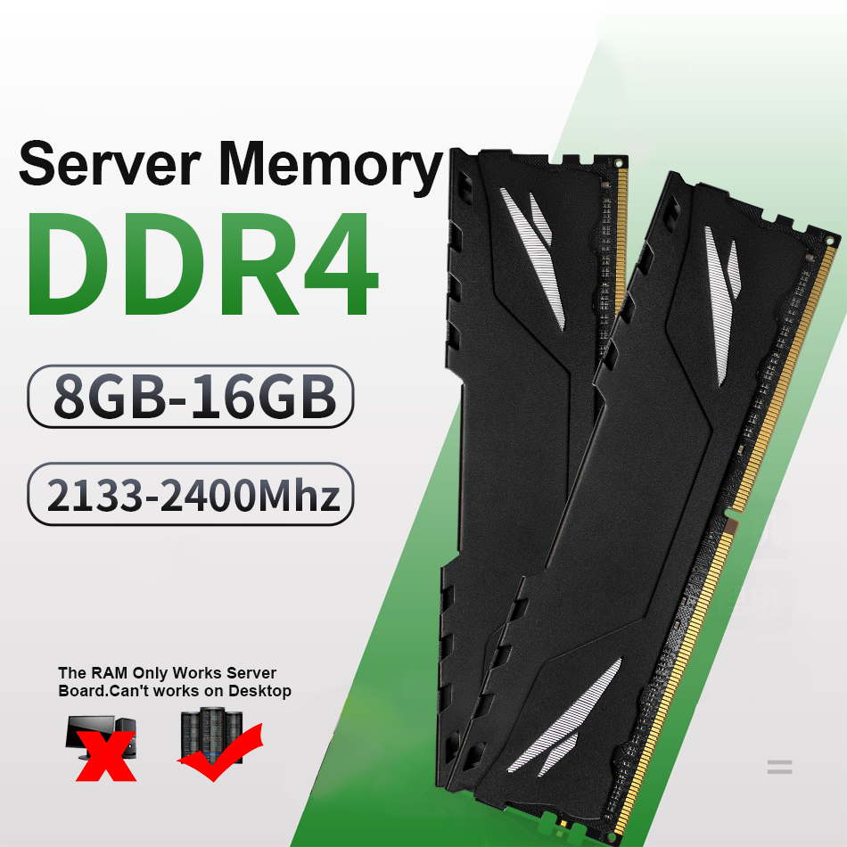 ENVINDA DDR4 サーバー メモリ RAM 8GB/16GB/32GB 登録済み ECC 2400MHz 2133MHz X99 マザーボード対応 - 2133P 2400T 2666V