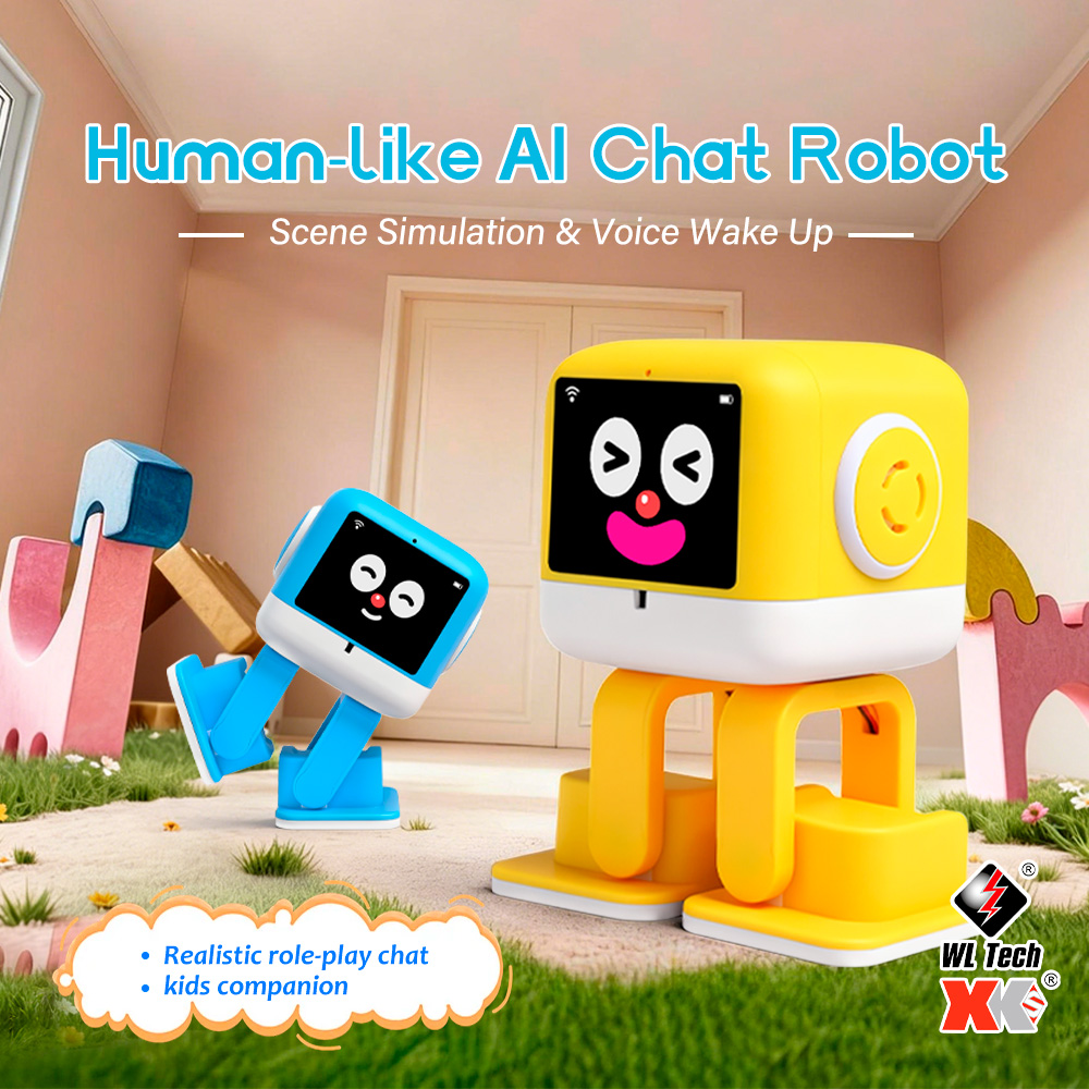 Wltoys スマート AI ロボット玩具 LCD ディスプレイタッチインタラクティブ教育ロボット、チャットダンス音声コントロール付き子供の学習コンパニオン
