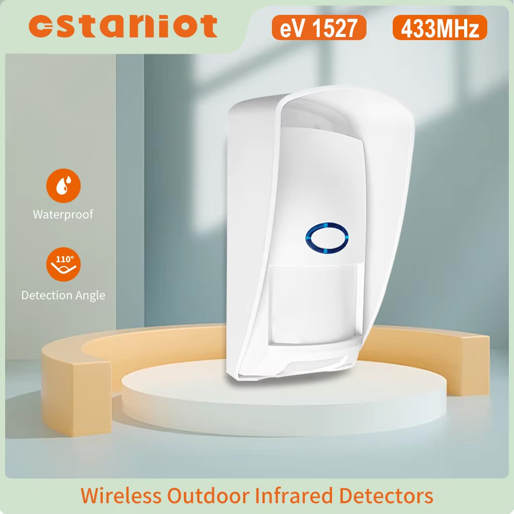 Staniot 433Mhz ミニ屋外 PIR モーション検出器スマートホーム人体赤外線ボディセキュリティ盗難警報センサー 110° ペット防止付き