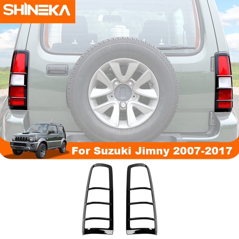 SHINEKA 車のリアライトランプ装飾カバーテールライトランプガードトリムステッカースズキジムニー 2007 アップ外装アクセサリー