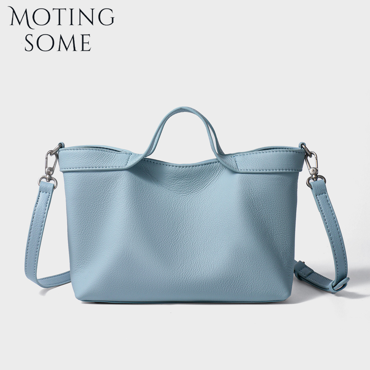 MOTINGSOME Full Grain Calfskin Leather Bag Woman Satchels Shoulder Messenger Summer Handbag Rommy Soft Cowhide Beige Bag 2026