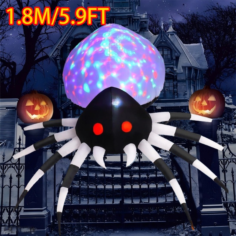 インフレータブルおもちゃ怖いクモハロウィンインフレータブルモデル発光インフレータブルモデルハロウィン雰囲気装飾モデル
