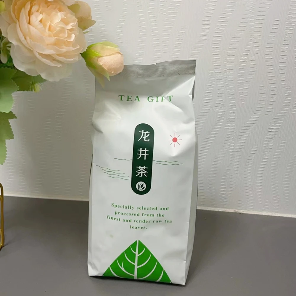 250 グラム杭州龍井リサイクル可能な包装袋西湖龍井茶ジッパーバッグ AAA 西湖ドラゴンウェル緑茶セルフシールバッグ