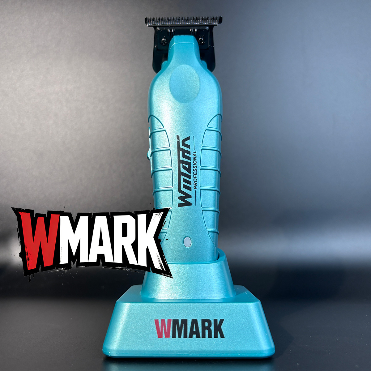 WMARK プロフェッショナル 317 ヘアトリマー理容髪仕上げ機彫刻勾配電気バリカンベース充電器付き