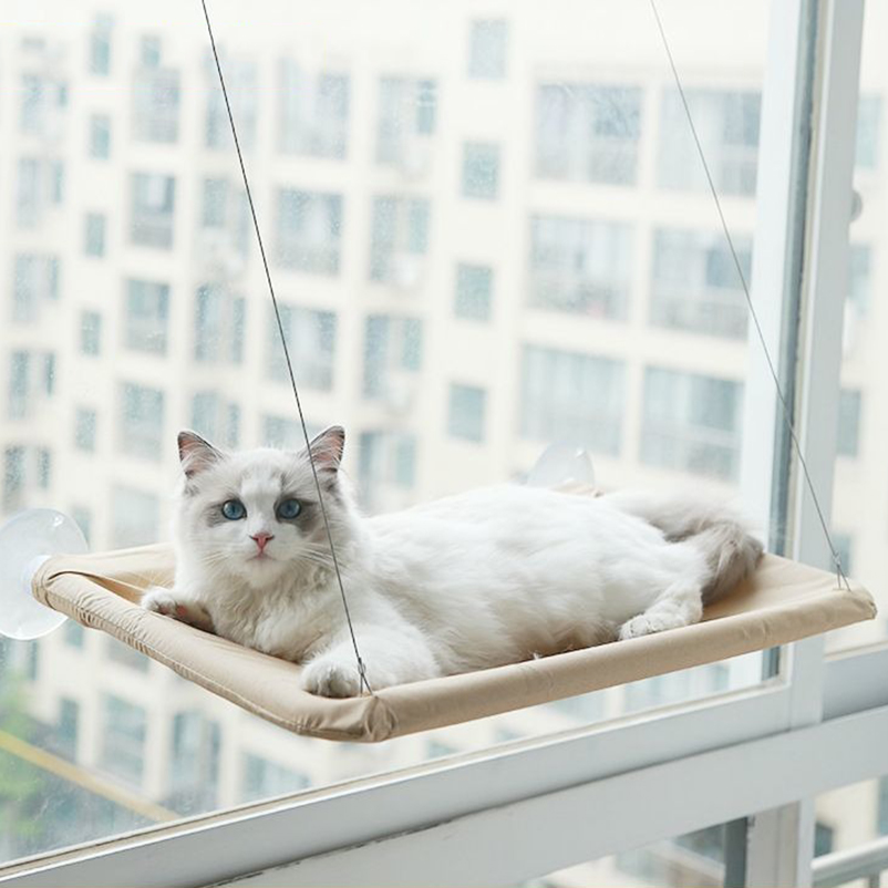 ペット猫ハンモックハンギングベッドベアリング 20 キロ快適な日当たりの良い窓シートマウント子猫クライミングフレームアクセサリー