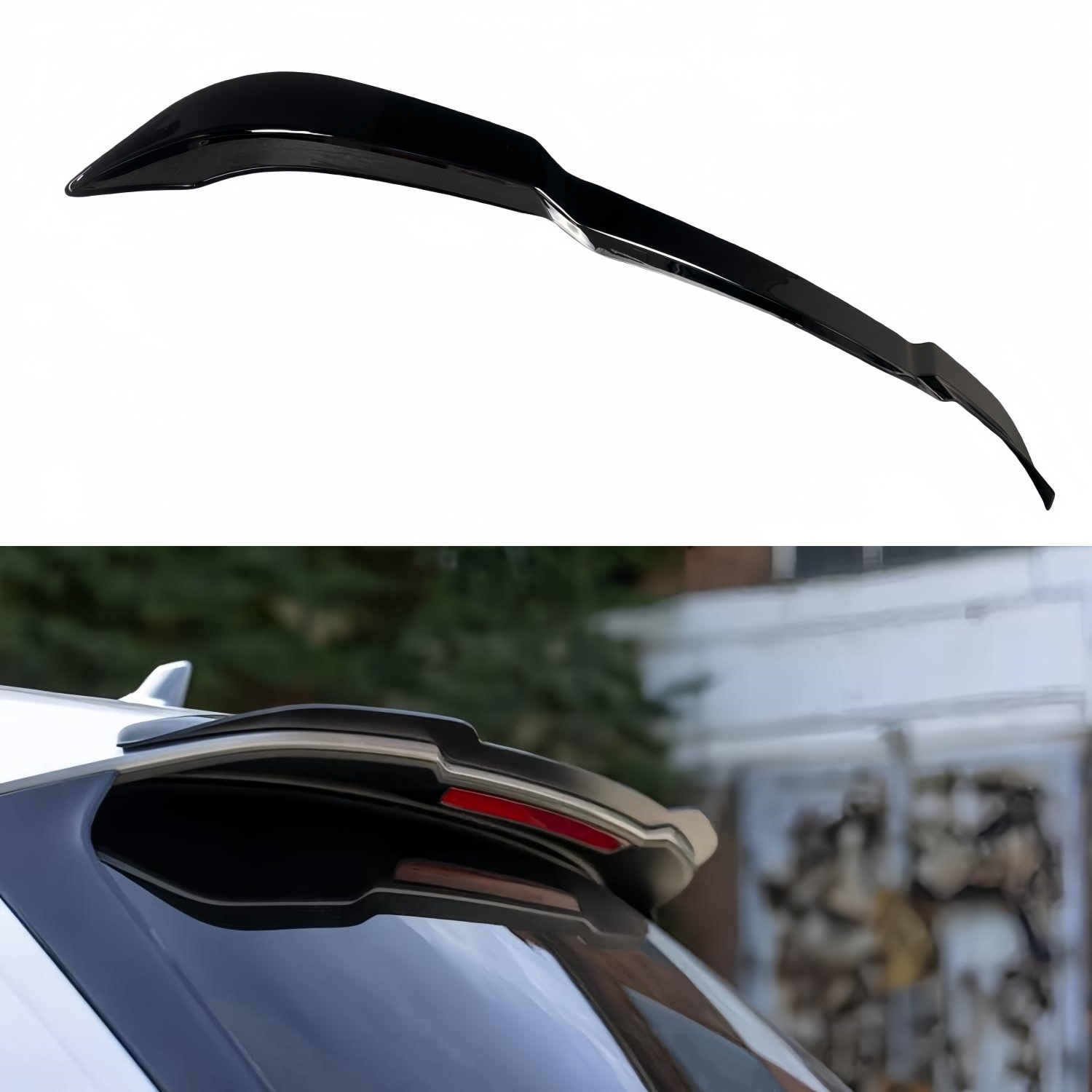 Gloss Black Maxton Style Car Rear Roof Spoiler Wings For Audi SQ5 Q5 S-Line Mk2 2017-2024 Not For Standard Rear Spoiler Caps