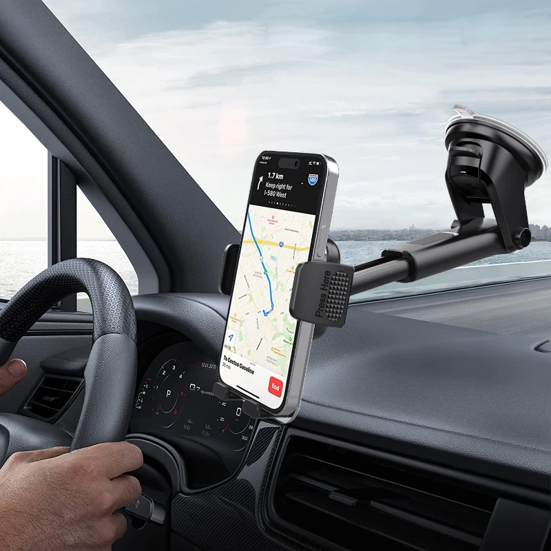 車の携帯電話ホルダー 携帯電話マウント ダッシュボード フロントガラス オートダッシュ 携帯 iPhone サポート フィット 4.7-7インチ スマートフォン 自動車供給