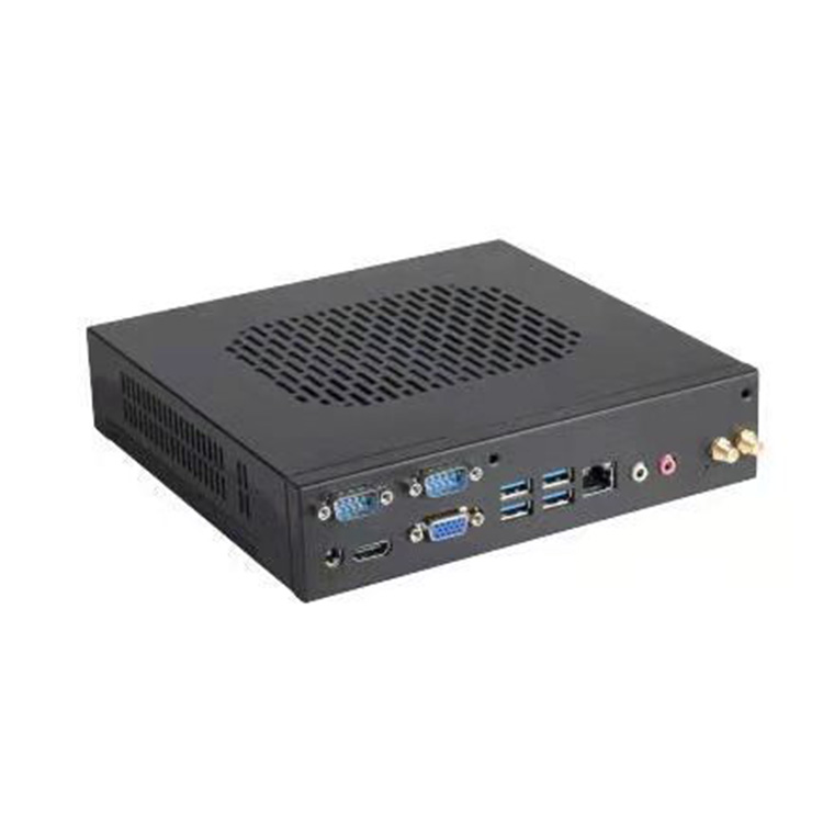 頑丈なファンレス産業用ミニ PC SSD クアッドコア LAN デスクトップコンピュータフルセット中古最低価格 Linux 4GB ミニ PC ハードドライブなし