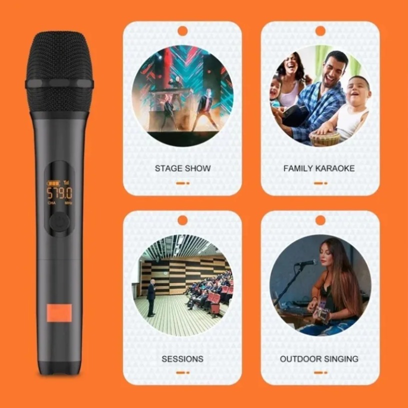 プロフェッショナル 2 チャンネル JBL PartyBox DJ UHF デジタルワイヤレスハンドヘルドマイクシステム充電式 2 つのマイク付き
