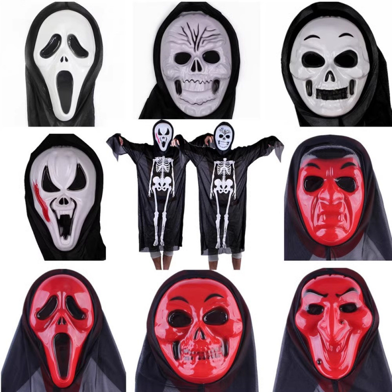 ハロウィン ヴィンテージ マスク ゴースト フェスティバル マスカレード パーティー ホラー 怖いスカル アンティーク フルフェイス スクリーミング マスク