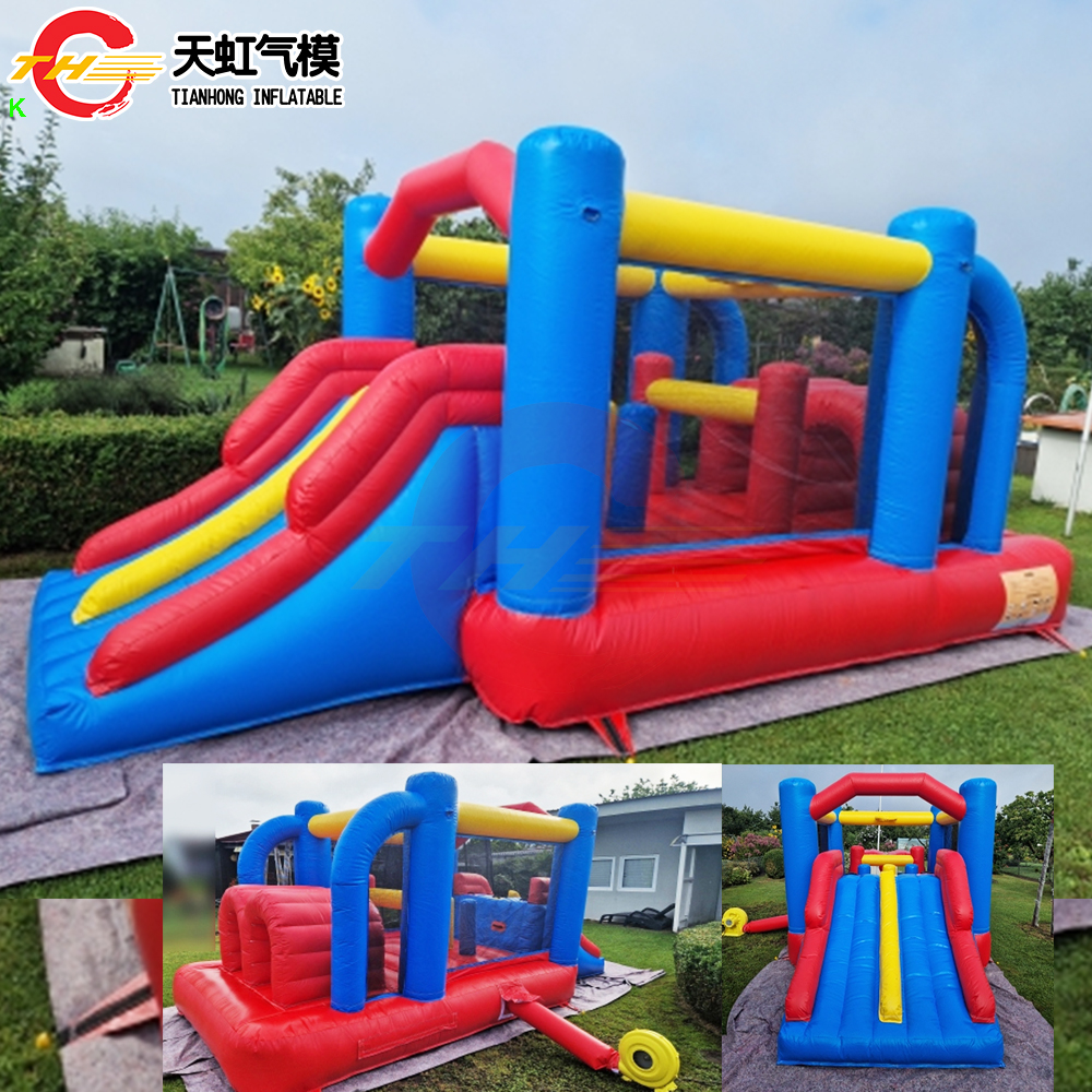 5.2 × 2.5 メートル PVC ターポリンインフレータブルバウンサー安いインフレータブル弾む城エアバウンスハウスおもちゃスライド障害物