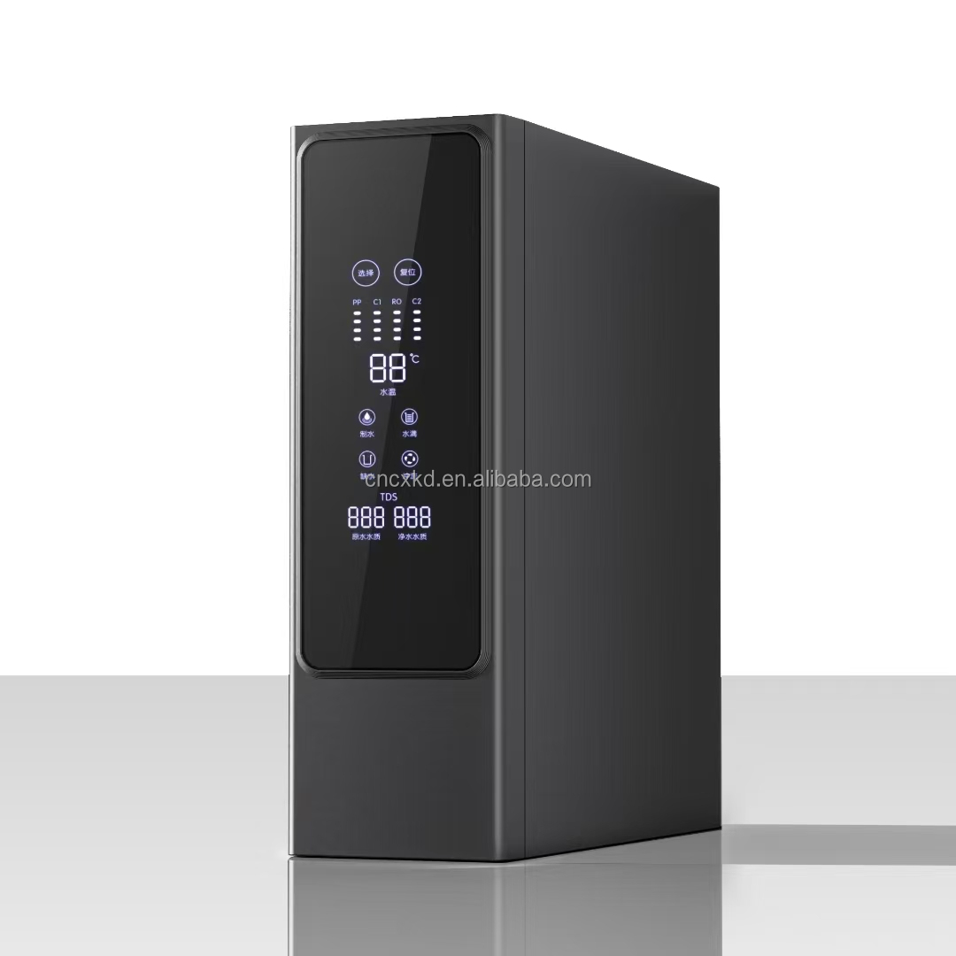 カスタマイズ可能な 100G-800G タンクレス電気逆浸透浄水器ダイレクトシンク接続 4 段階プラスチックろ過用