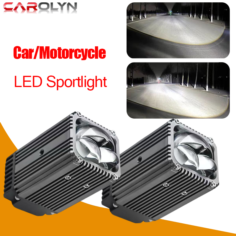 Carolyn 1.8 インチ LED ヘッドライトオートバイスポットライトミニドライビングランプスポット/フラッドハイ/ロービーム車 SUV トラック 12V 24V ユニバーサル