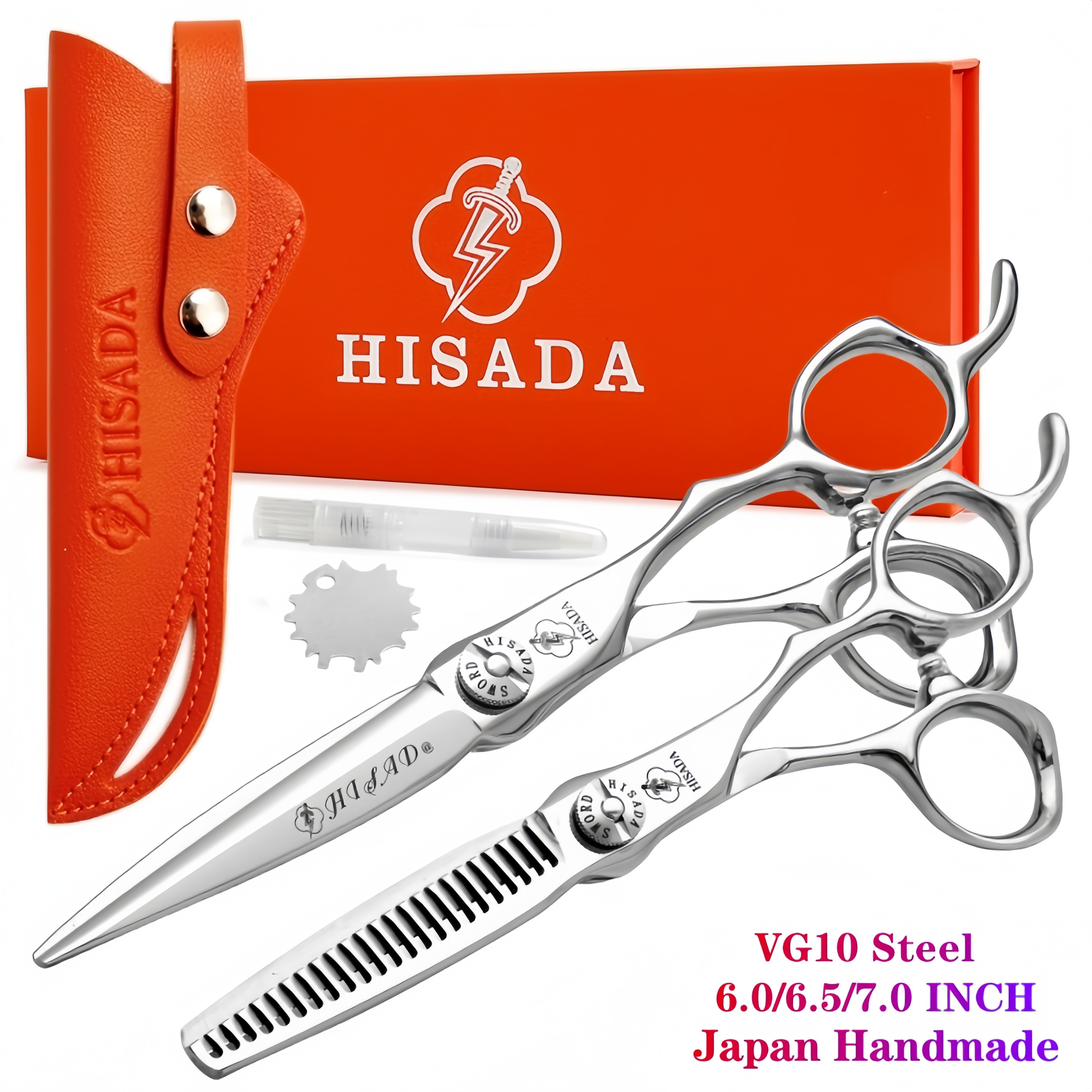 HISADA 髪はさみプロ理髪店はさみ 6.0/6.5/7.0 インチ VG10 材料 CNC gscisssors 美容師ツールセット