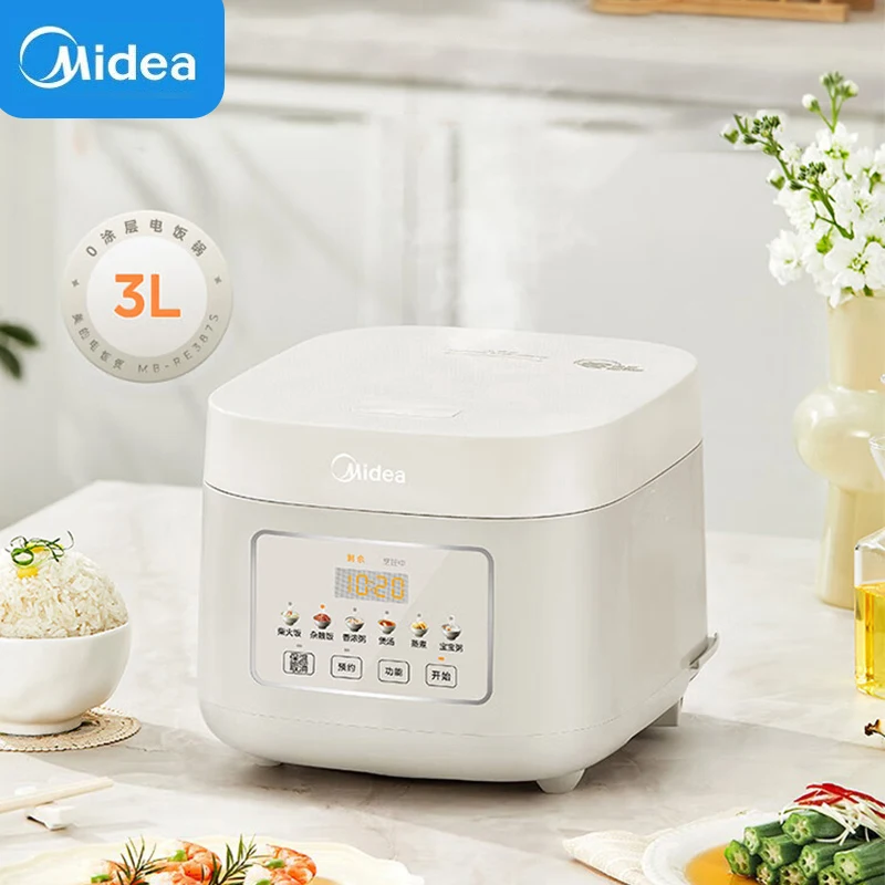 美的健康炊飯器 3L 無コーティングステンレス鋼ライナーポット電気炊飯器炊飯お粥調理スープ煮込み