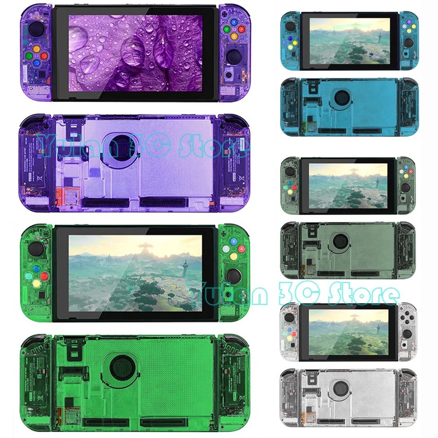 6 色 Nintend スイッチ DIY 交換ハウジングシェル透明ケース Nintendo Switch ゲームコンソール用