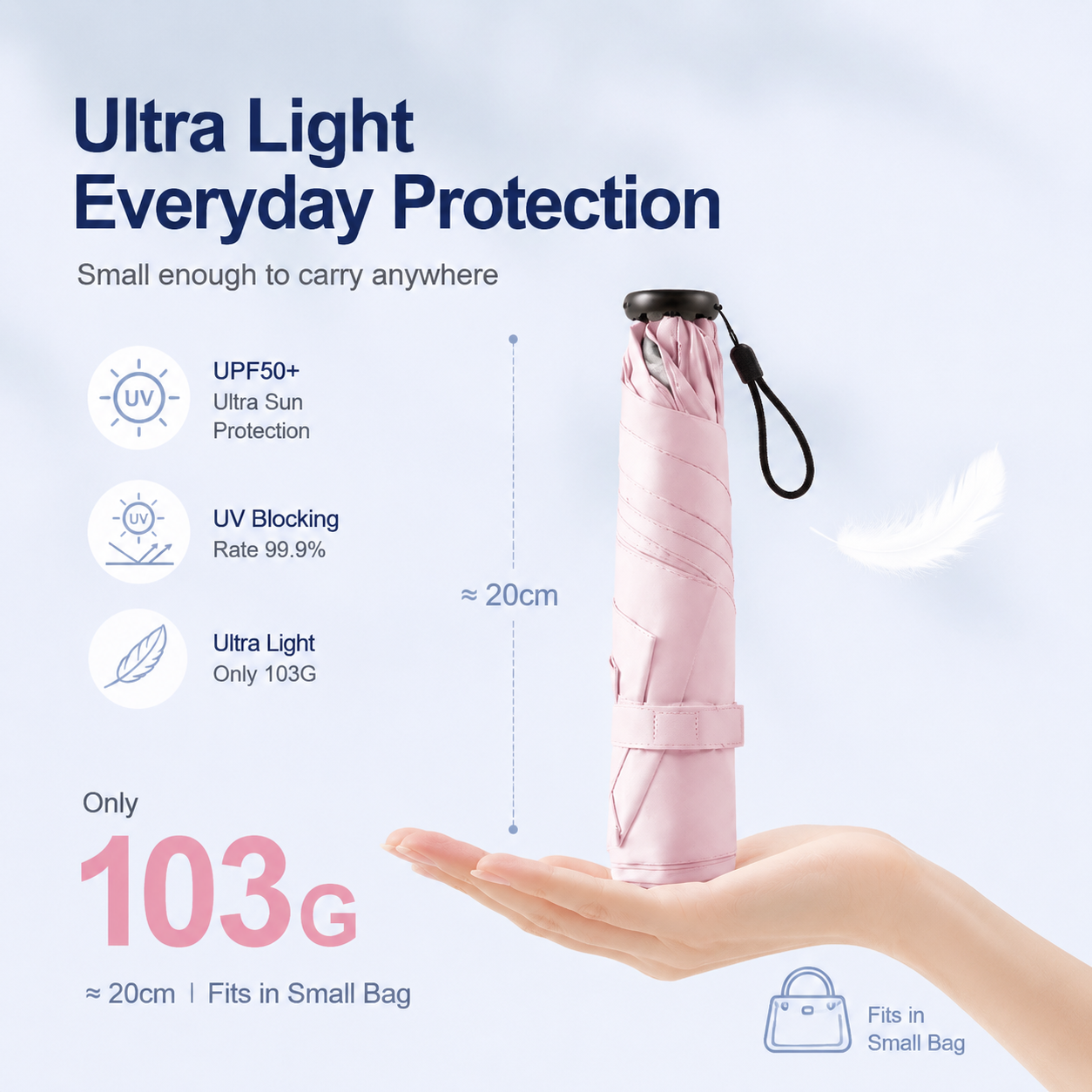 2 in 1 日焼け止め超軽量鉛筆傘ポータブル折りたたみ UV ブロック旅行傘ミニポケット雨傘女性用