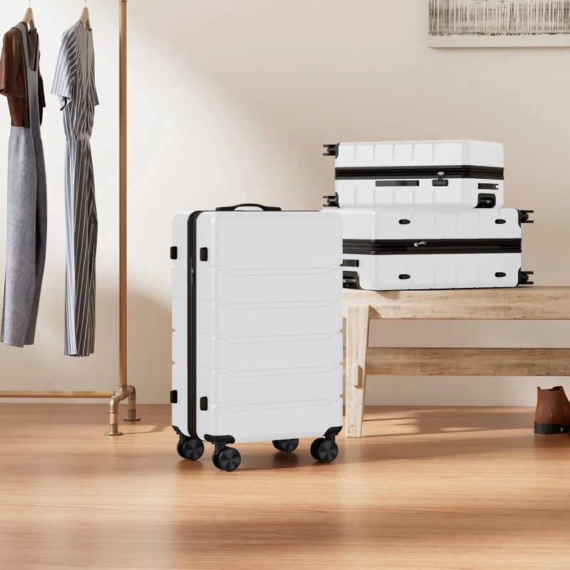 20 インチ拡張可能なハードサイド スーツケース ABS スピナー ホイール TSA ロック軽量機内持ち込み荷物ビジネスホリデー用