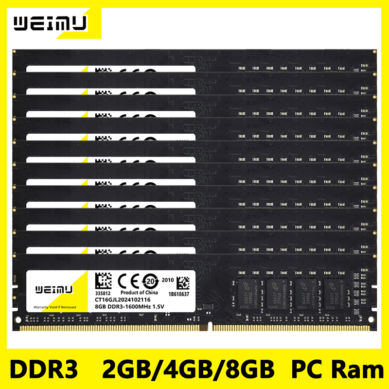 DDR3 2GB 4GB 8GB メモリ RAM PC3 1066 1333 1600 1866MHz 1.5V 240ピン 8500 10600 12800 Non-ECC DIMM デスクトップメモリ RAM 10枚セット