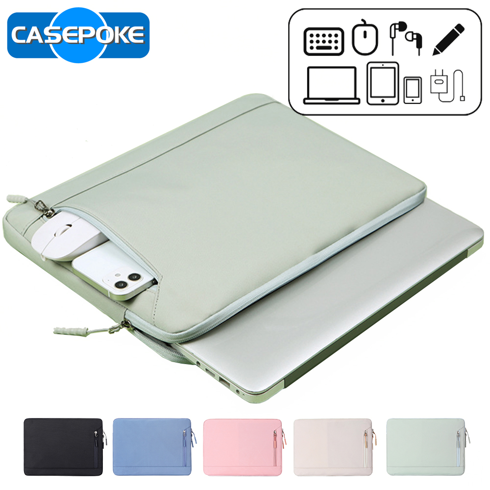CASEPOKE ラップトップスリーブケース 13.3 14.6 15.6 インチノートブックバッグタブレット防水ケース MacBook Air Pro Lenovo Hp Dell 男性女性