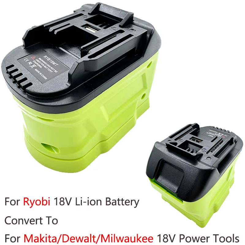 バッテリーアダプタリョービ 18V リチウムイオンバッテリー変換マキタ/デウォルト/ミルウォーキー 18V 20V コードレス電動工具