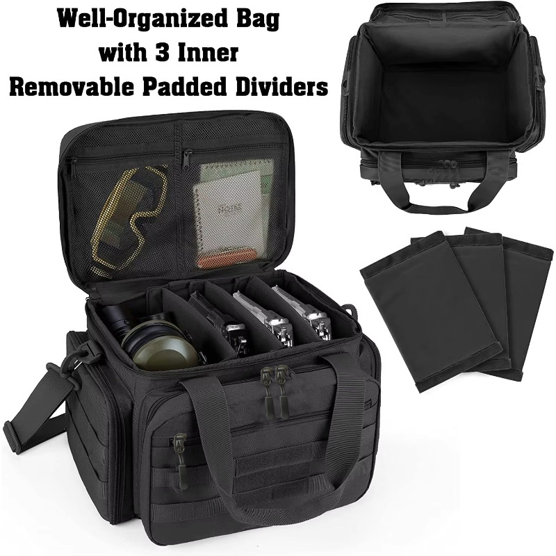 タクティカル MOLLE トートバッグ 車の助手席用 レスキュー義務ギア ショルダー ハンドキャリー ブラック