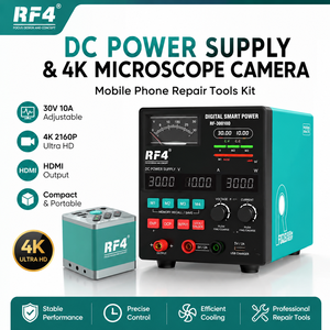 RF4 直流電源および 4K 顕微鏡カメラ付き携帯電話修理ツールキット。PCB 検査、携帯電話修理、電子機器修理用