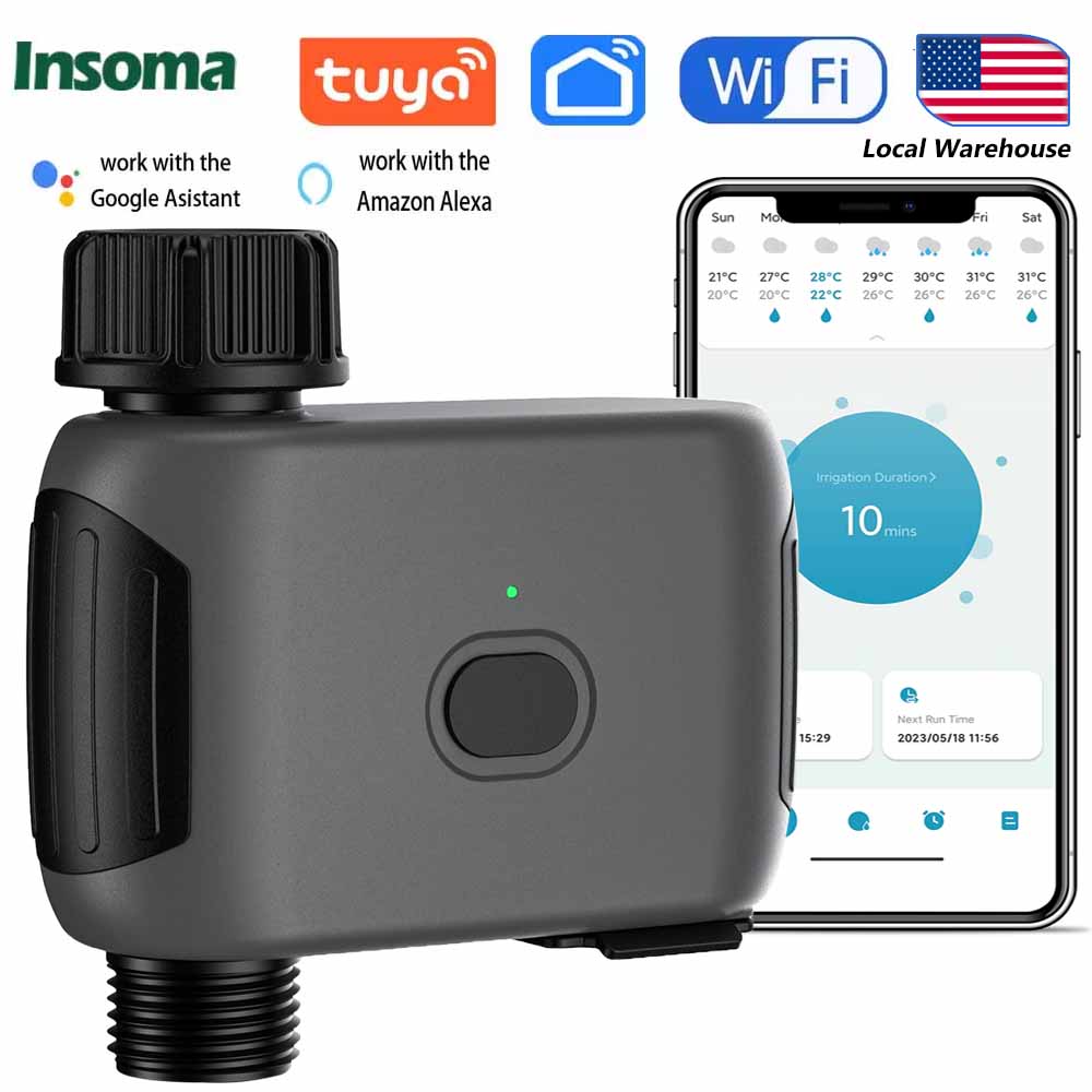 INSOMA 自動植物灌漑スマート Wifi スプリンクラータイマーリモコン水タイマー庭の芝生屋外蛇口