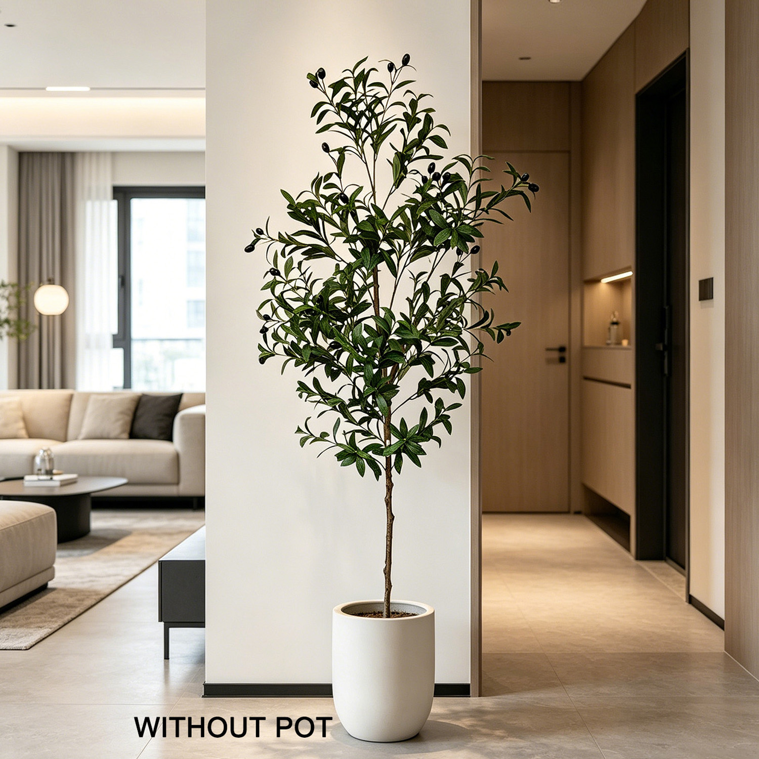 120-180センチメートル/5.9フィート人工オリーブの木植物屋内屋外装飾偽植物家庭菜園バルコニーリビングルームの装飾用
