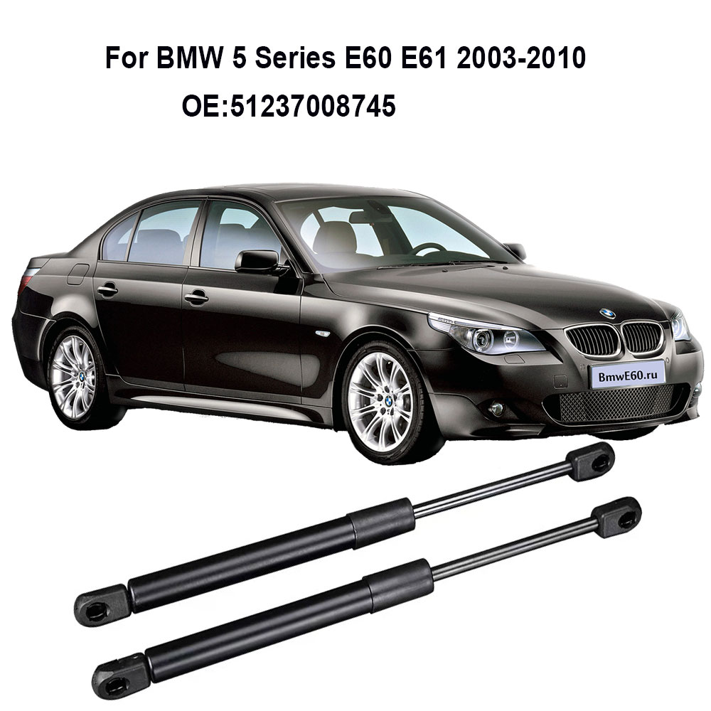 2 個ボンネットフードガスストラット BMW 5 シリーズ E60 E61 2003 2004 2005 2006 2007 2008 2009 2010