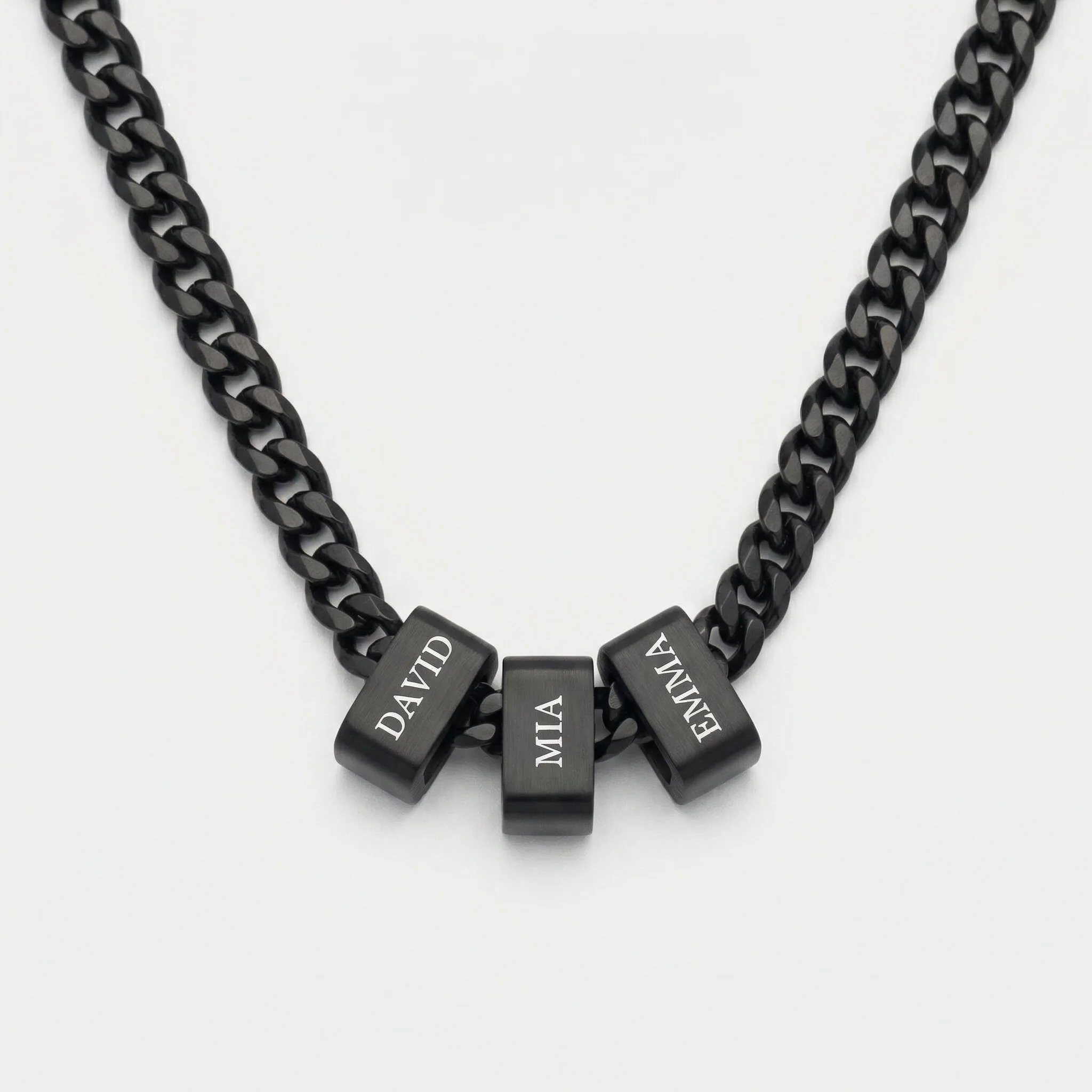 男性パーソナライズネームネックレスカスタム彫刻可能ネックレスペンダント 5 ミリメートル厚さ ChainFamily 父の日ギフトステンレス 60 センチメートル