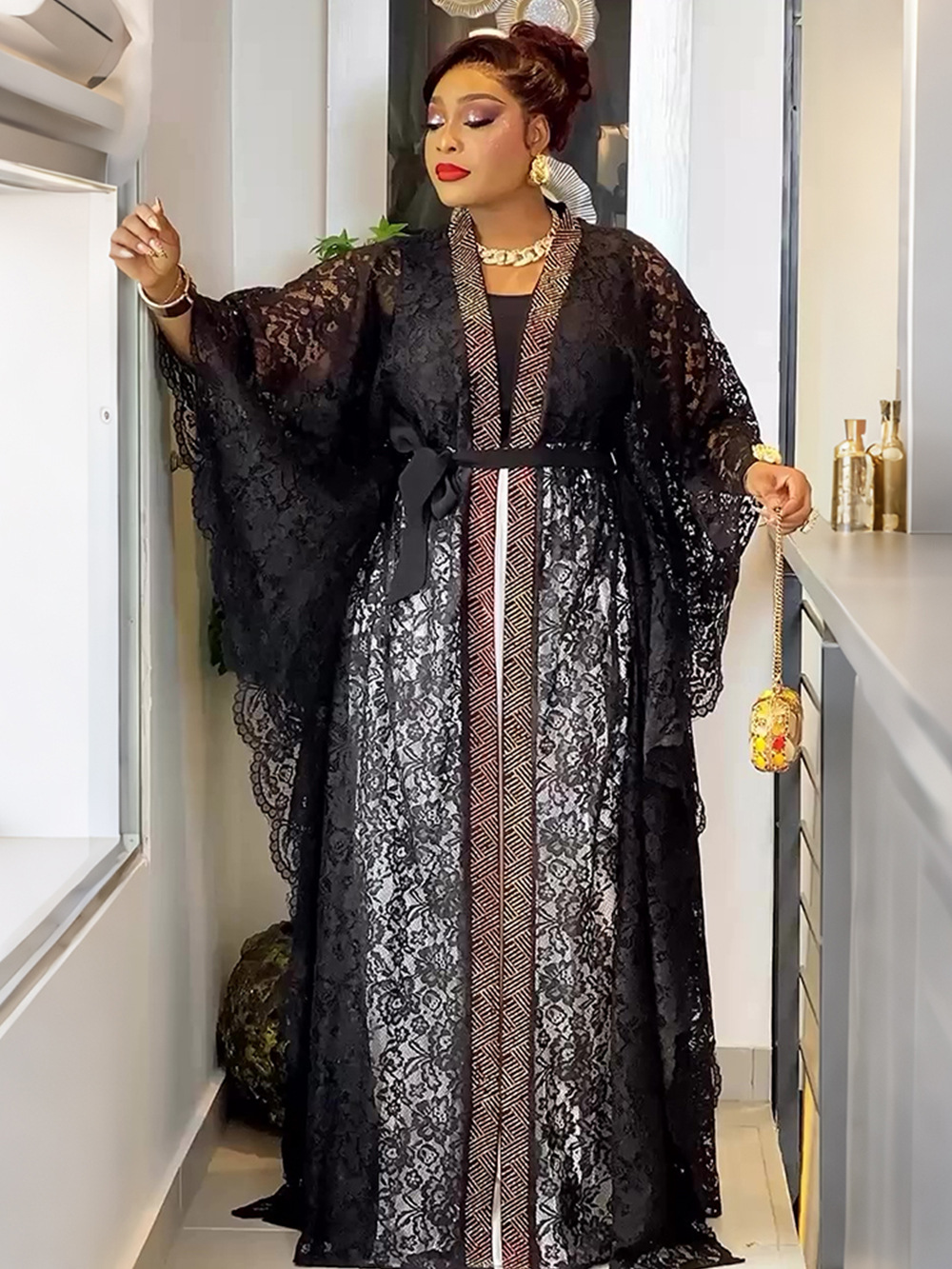 アフリカのレースのドレス女性プラスサイズツーピースセットルーズ Boubou ウェディングパーティーイブニングロングドレストルコドバイカフタン Abayas