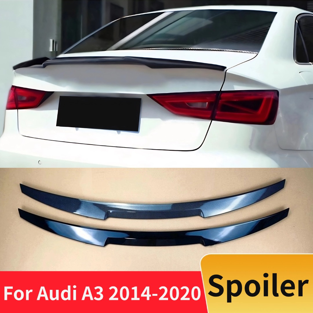 アウディ A3 8V セダン 2014-2020 リアスポイラーウイングスポーツトランクブーツリップ修正エアダムスプリッターテールチューニングアクセサリートリム