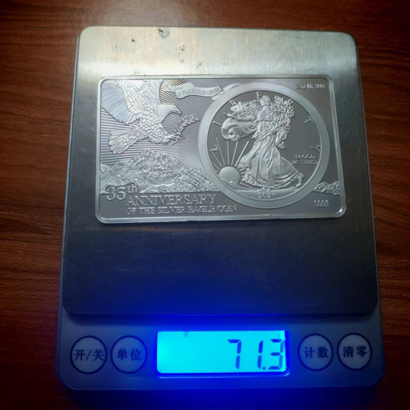 アメリカン イーグル シルバー バー 2オンス 999 精製非磁性銀地金コイン 第 35 版イーグル シルバー ブロック