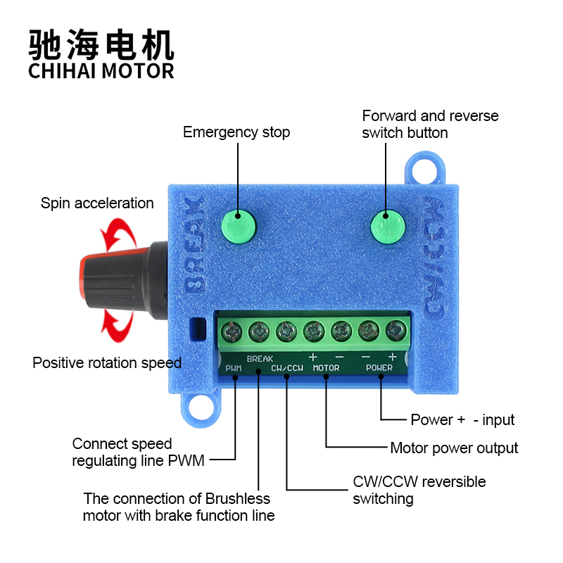 DC6.0-30.0V ブラシレスモーター速度コントローラ可逆 PWM 制御フォワード/リバース BLDC 3525/3650/4260