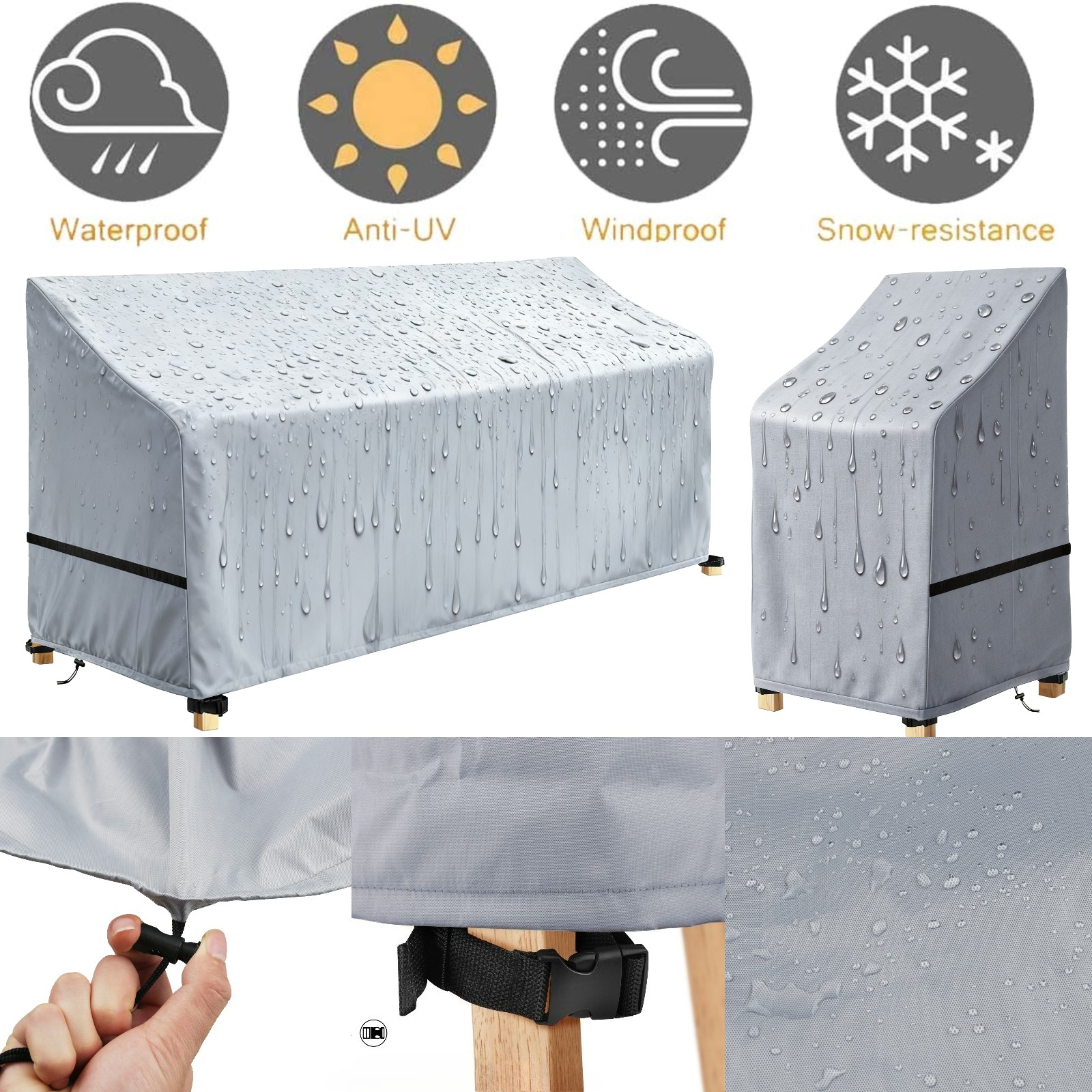 防水ガーデンチェアカバー雨雪防止屋外ソファテーブル椅子ユニバーサル家具プロテクター防塵