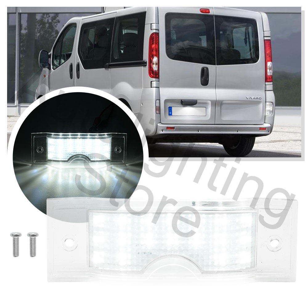 1 PC オペル Vauxhall Vivaro A B 2001-2014-2019 ルノートラフィック II 日産プリスター NV300 フィアット タレント 16-20 ナンバープレートライト